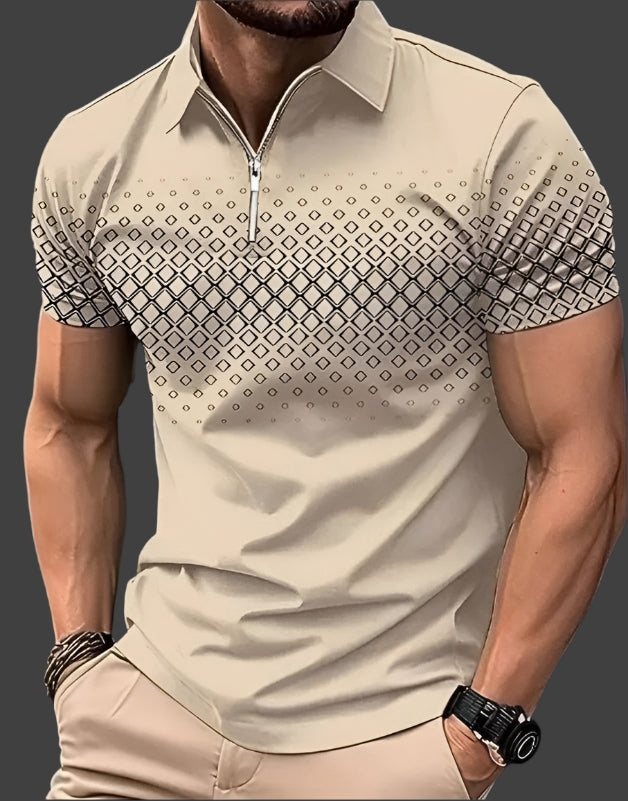 Men's Pique Polo Shirt – Short Sleeve Cotton Polo with Collar & Tennis Tail Hem for Casual & Golf Wear