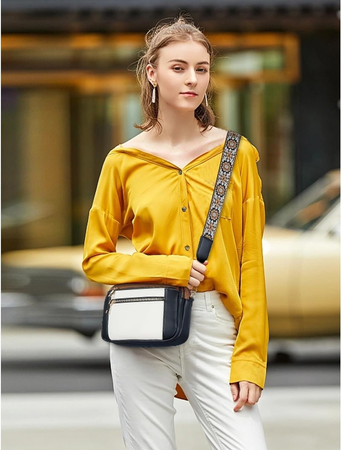 Valerie Refined Leather Shoulder Bag | Premium Organized Handbag