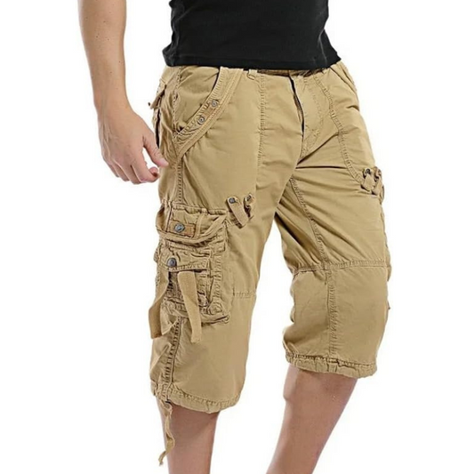Men's Cargo Shorts – Multi-Pocket Knee-Length Relaxed Fit Cargo Shorts for Outdoor & Casual Wear