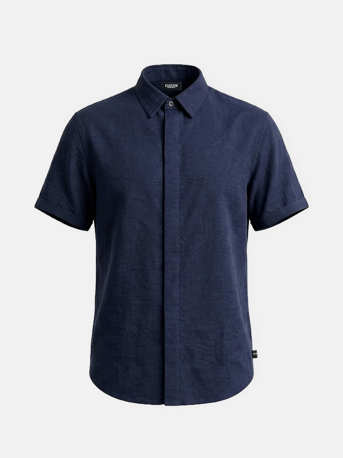 Classic Linen Cotton Blend Short Sleeve Shirt with Breathable Fabric for Warm Weather Comfort