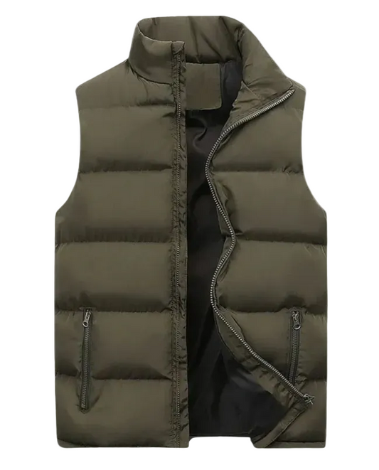 Men's Lightweight Quilted Puffer Vest – Sleeveless Padded Gilet for Casual & Outdoor Wear