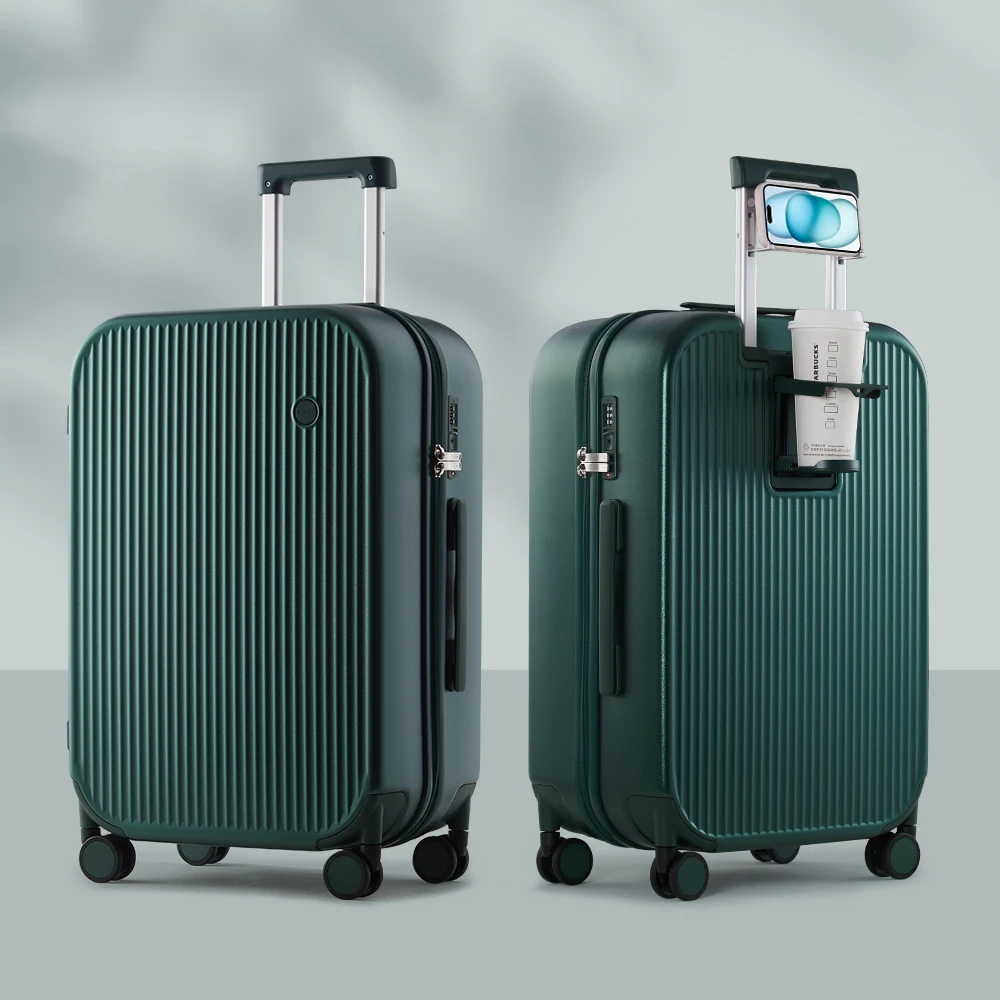 Lyon | Hard-Shell Suitcase with Integrated Cup Holder | Lightweight Luggage for Easy Travel