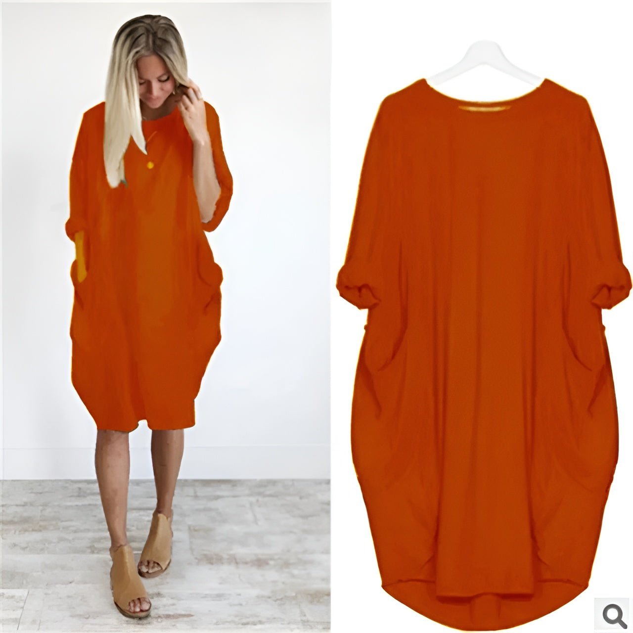 Lucia Pocket Midi Dress | Premium Casual Dress