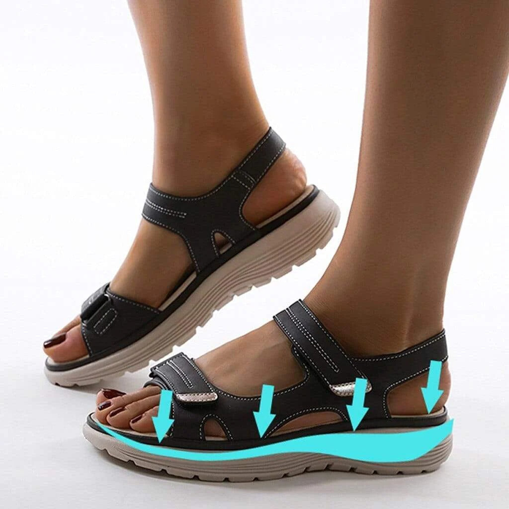 Women's Orthopedic Sandals – Arch Support Platform Sandals with Adjustable Straps for Everyday Comfort & Walking