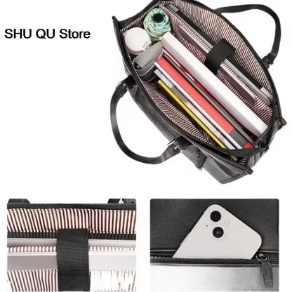 Women's 2-in-1 Tote Bag with Lunch Compartment – 15.6 Inch Work Tote Bag and Insulated Lunch Bag Combo