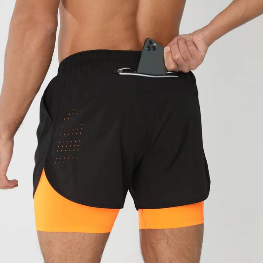 Activewear Essentials | Men's 2-in-1 Sports Shorts with Quick Dry Fabric | Versatile Athletic Shorts for Gym and Swim