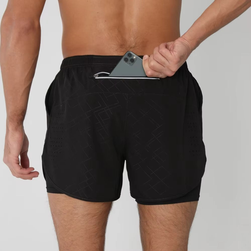 Activewear Essentials | Men's 2-in-1 Sports Shorts with Quick Dry Fabric | Versatile Athletic Shorts for Gym and Swim