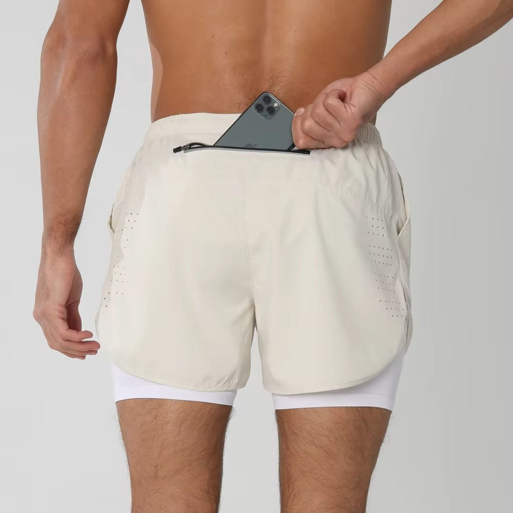 Activewear Essentials | Men's 2-in-1 Sports Shorts with Quick Dry Fabric | Versatile Athletic Shorts for Gym and Swim
