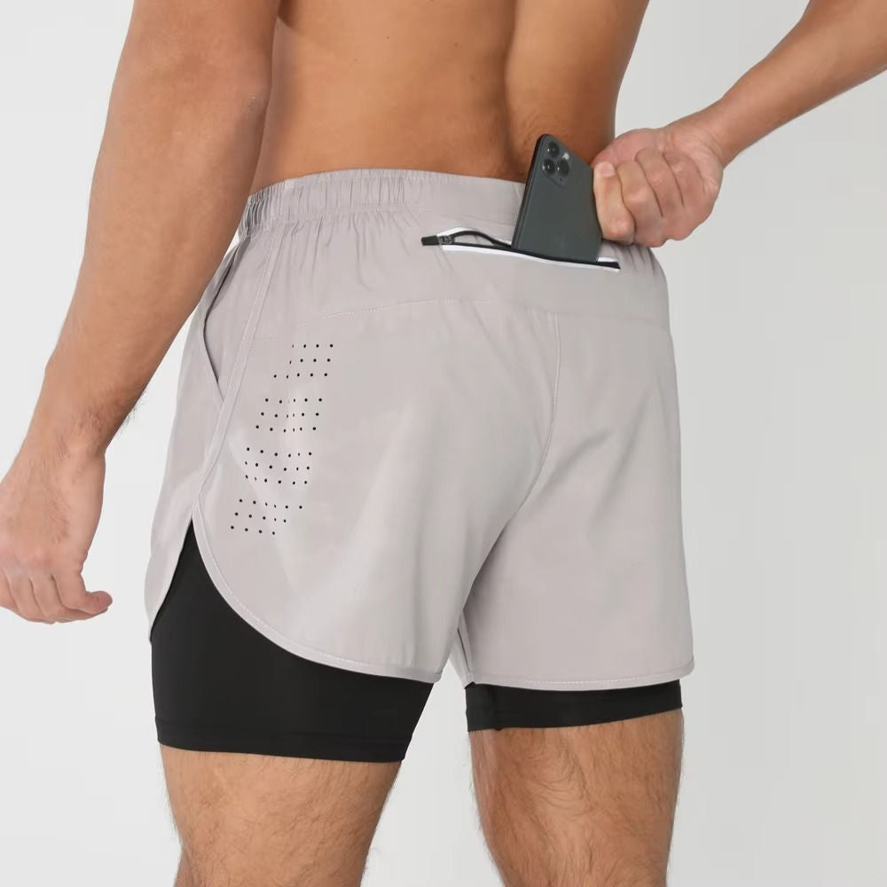 Activewear Essentials | Men's 2-in-1 Sports Shorts with Quick Dry Fabric | Versatile Athletic Shorts for Gym and Swim