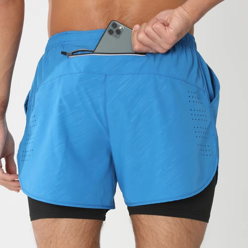Activewear Essentials | Men's 2-in-1 Sports Shorts with Quick Dry Fabric | Versatile Athletic Shorts for Gym and Swim