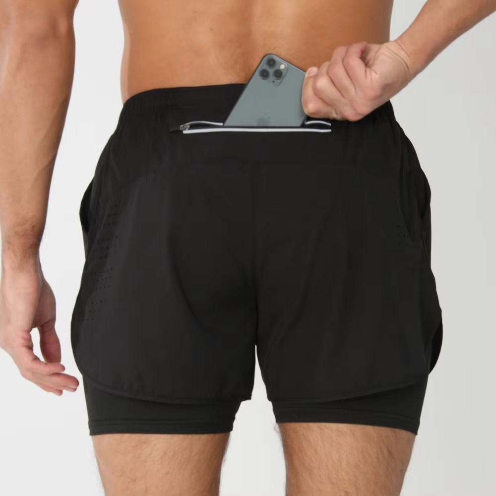 Activewear Essentials | Men's 2-in-1 Sports Shorts with Quick Dry Fabric | Versatile Athletic Shorts for Gym and Swim