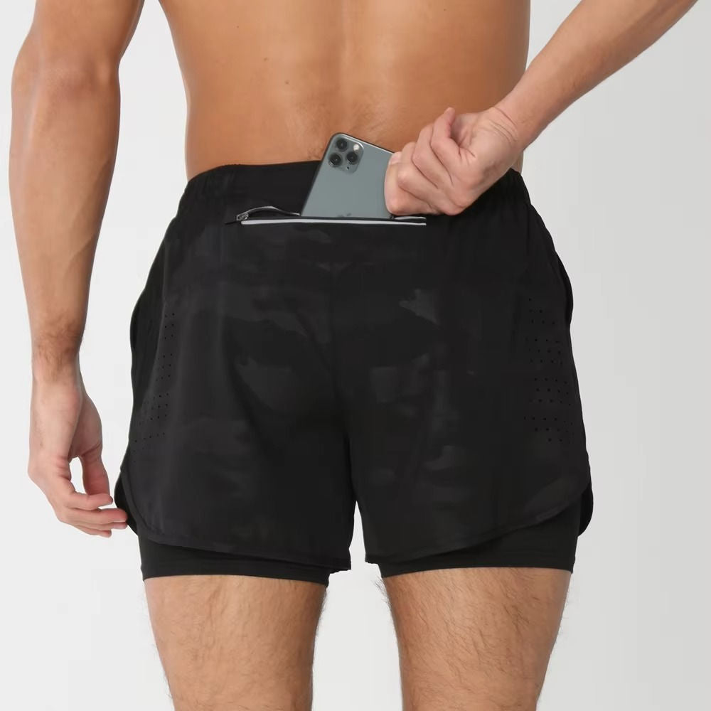 Activewear Essentials | Men's 2-in-1 Sports Shorts with Quick Dry Fabric | Versatile Athletic Shorts for Gym and Swim