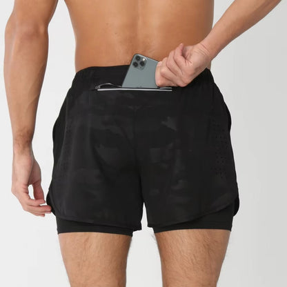 Activewear Essentials | Men's 2-in-1 Sports Shorts with Quick Dry Fabric | Versatile Athletic Shorts for Gym and Swim