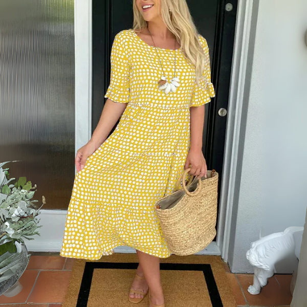 Vivienne Relaxed Tiered Midi Dress | Premium Flowing Dress