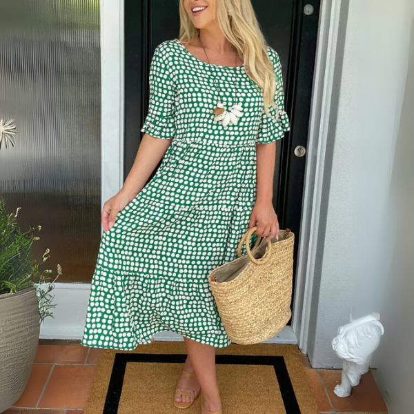 Vivienne Relaxed Tiered Midi Dress | Premium Flowing Dress