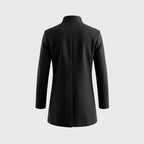 Piere™ Men's Stand Collar Wool-Blend Overcoat — Slim Fit