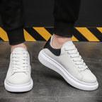 Men's Platform Sneakers | Chunky Sole White Streetwear