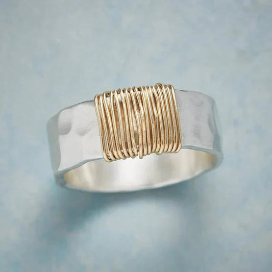 Auriel Collection | Vintage Gold Thread Ring with Elegant Design | Timeless Accessory for Sophisticated Style