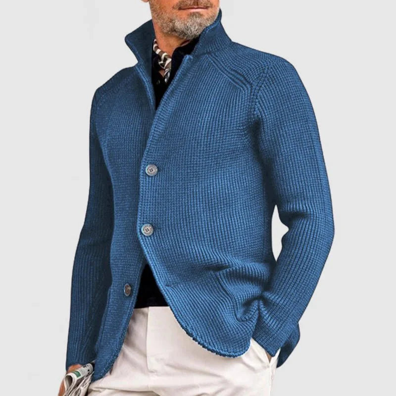 Men's Chunky Knit Cardigan – V-Neck Oversized Knitted Cardigan Sweater for Casual & Layered Looks