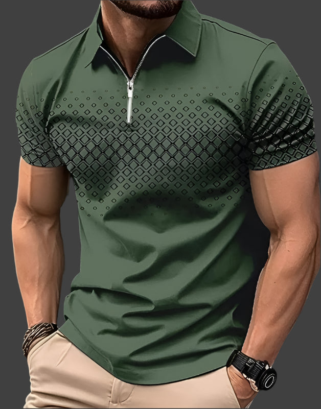 Men's Pique Polo Shirt – Short Sleeve Cotton Polo with Collar & Tennis Tail Hem for Casual & Golf Wear