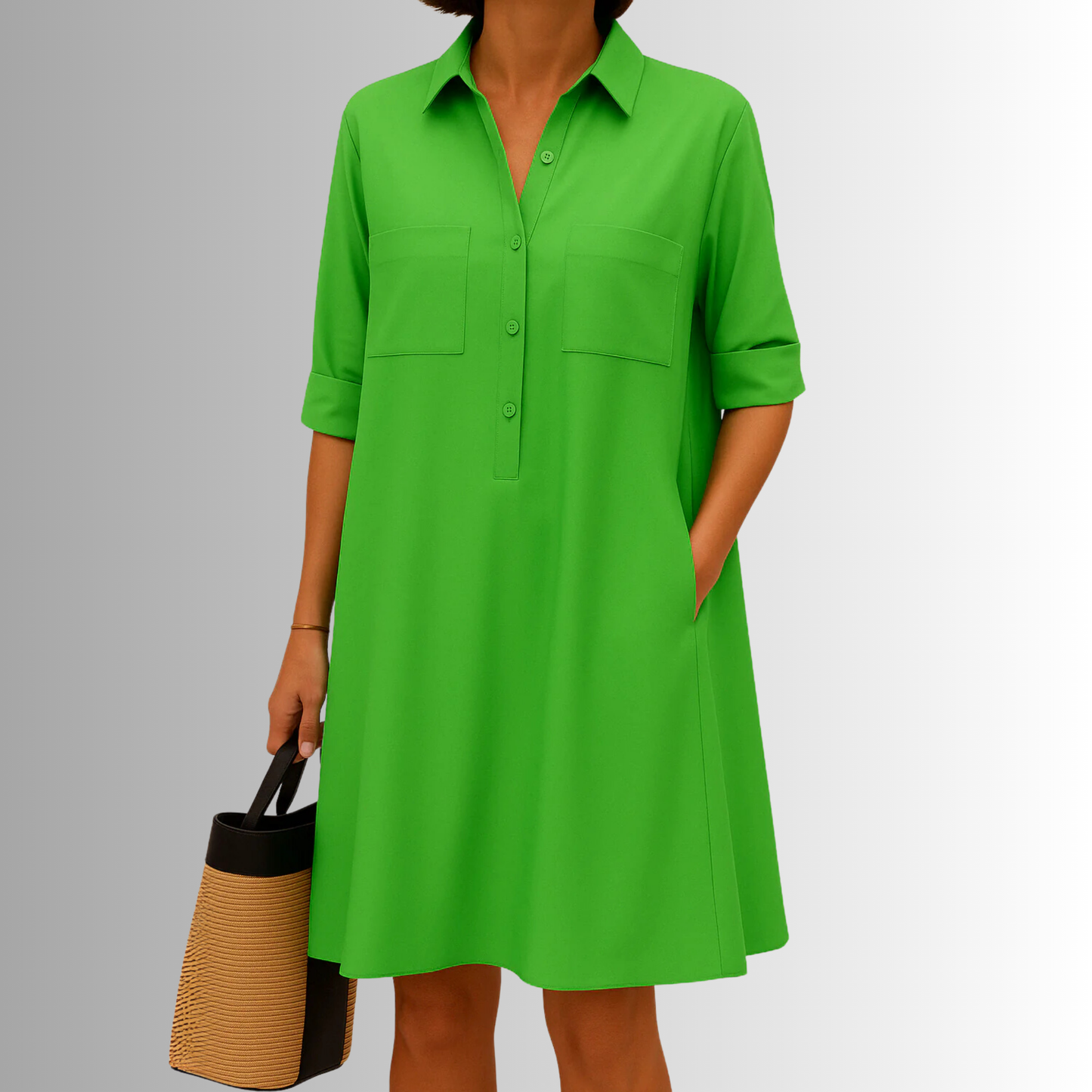 Helena Button-Down A-Line Dress | Premium Summer Dress