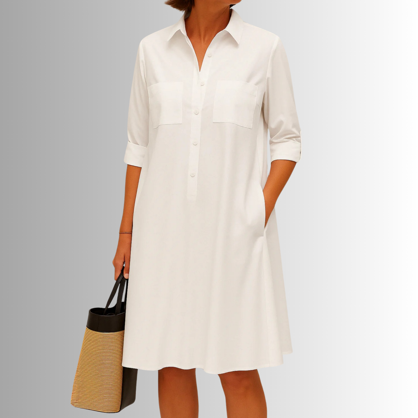 Helena Button-Down A-Line Dress | Premium Summer Dress