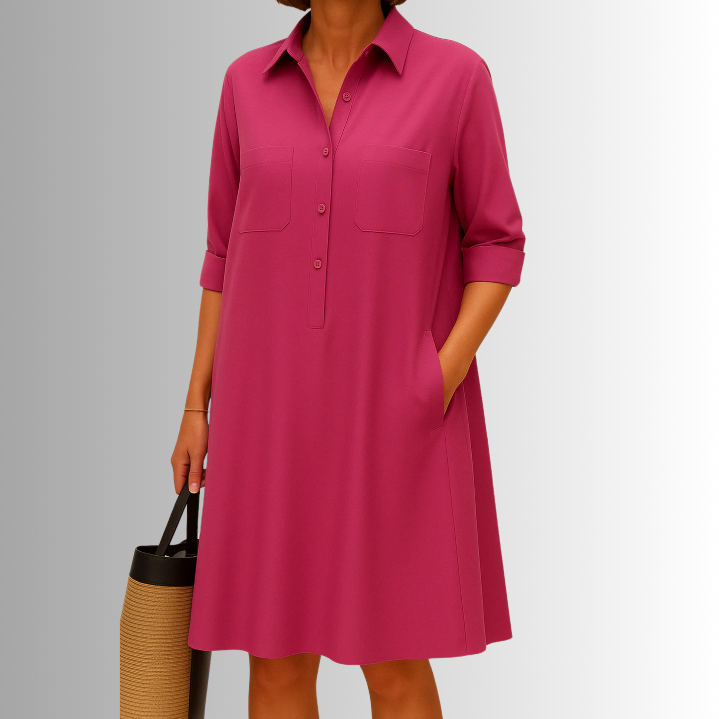 Helena Button-Down A-Line Dress | Premium Summer Dress