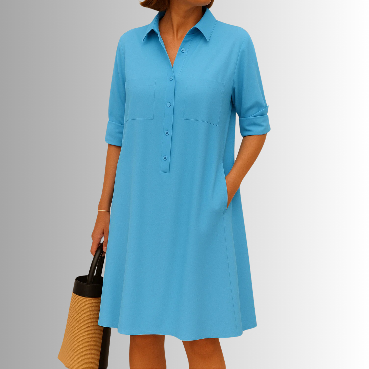 Helena Button-Down A-Line Dress | Premium Summer Dress