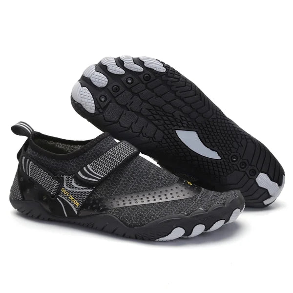 Men's Water Shoes – Lightweight Aqua Shoes with Velcro Strap & Non-Slip Sole for Beach & Outdoor