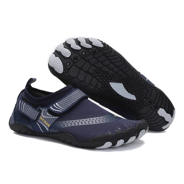 Men's Water Shoes – Lightweight Aqua Shoes with Velcro Strap & Non-Slip Sole for Beach & Outdoor