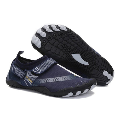 Men's Water Shoes – Lightweight Aqua Shoes with Velcro Strap & Non-Slip Sole for Beach & Outdoor