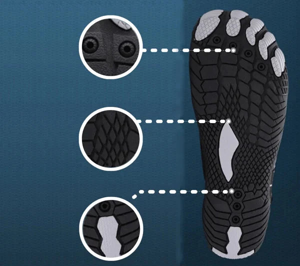 Men's Water Shoes – Lightweight Aqua Shoes with Velcro Strap & Non-Slip Sole for Beach & Outdoor