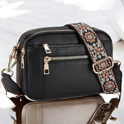 Valerie Refined Leather Shoulder Bag | Premium Organized Handbag