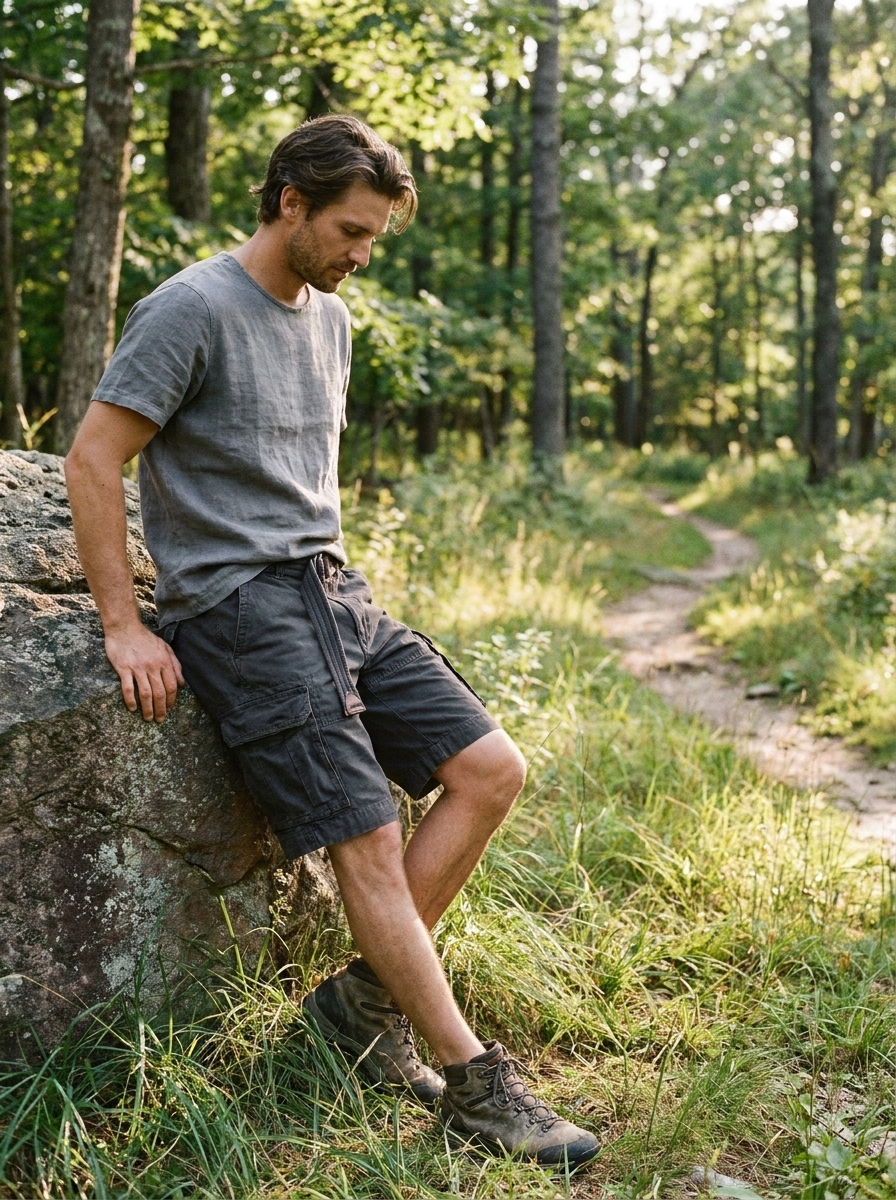 Men's Cargo Shorts — Multi-Pocket Relaxed Fit Cotton Shorts