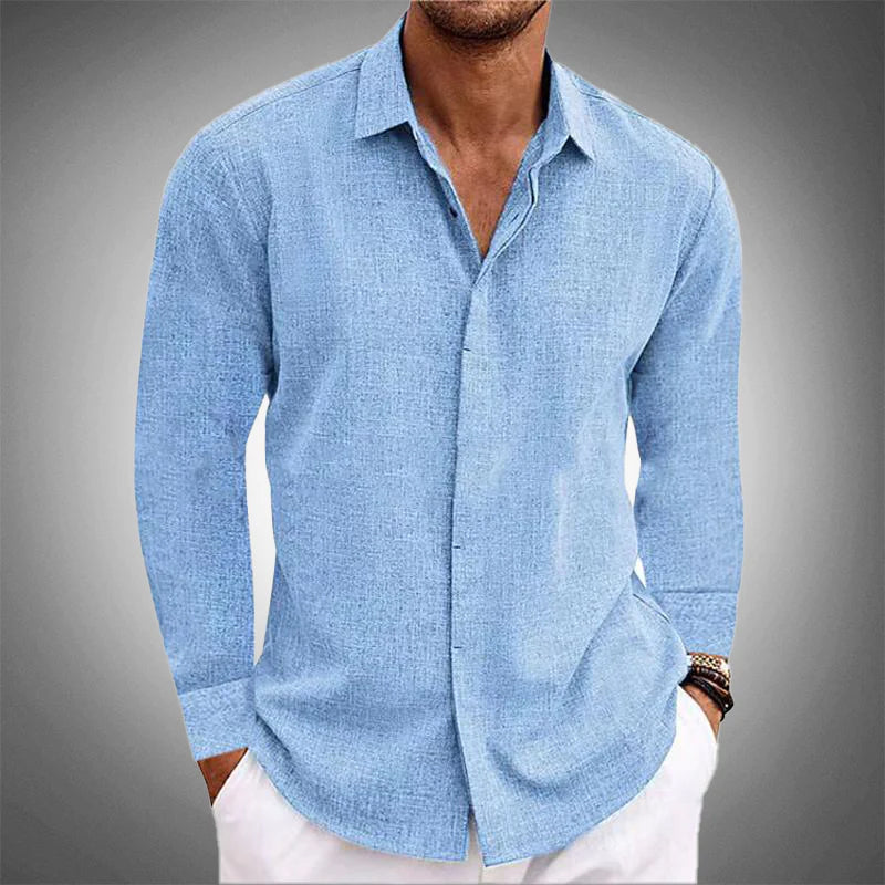 Casual Comfort | Men's Shirt with Relaxed Fit & Spread Collar | Versatile Style for Everyday Wear