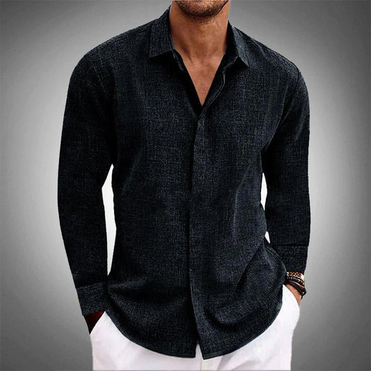 Casual Comfort | Men's Shirt with Relaxed Fit & Spread Collar | Versatile Style for Everyday Wear
