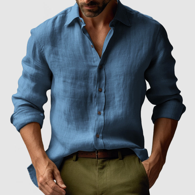 Casual Elegance | Men's Dress Shirt with Button-Down Design | Timeless Style for Every Occasion