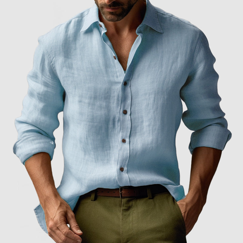 Casual Elegance | Men's Dress Shirt with Button-Down Design | Timeless Style for Every Occasion