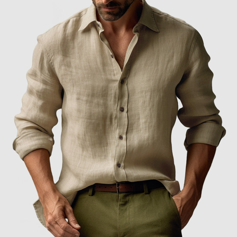 Casual Elegance | Men's Dress Shirt with Button-Down Design | Timeless Style for Every Occasion