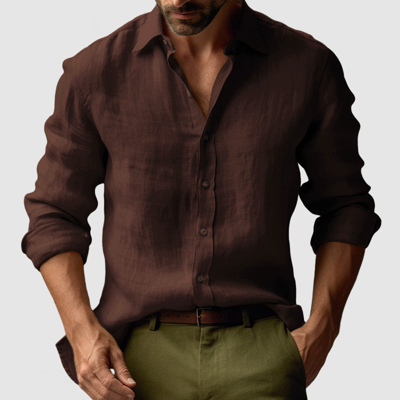 Casual Elegance | Men's Dress Shirt with Button-Down Design | Timeless Style for Every Occasion