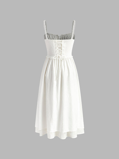 Fiona Spaghetti Strap Midi Dress | Premium Summer Dress