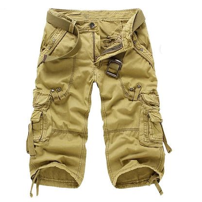 Men's Cargo Shorts – Multi-Pocket Knee-Length Relaxed Fit Cargo Shorts for Outdoor & Casual Wear