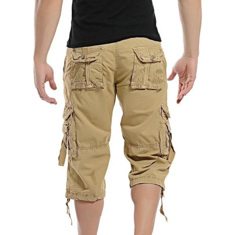 Men's Cargo Shorts – Multi-Pocket Knee-Length Relaxed Fit Cargo Shorts for Outdoor & Casual Wear