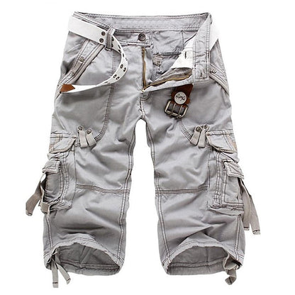 Men's Cargo Shorts – Multi-Pocket Knee-Length Relaxed Fit Cargo Shorts for Outdoor & Casual Wear