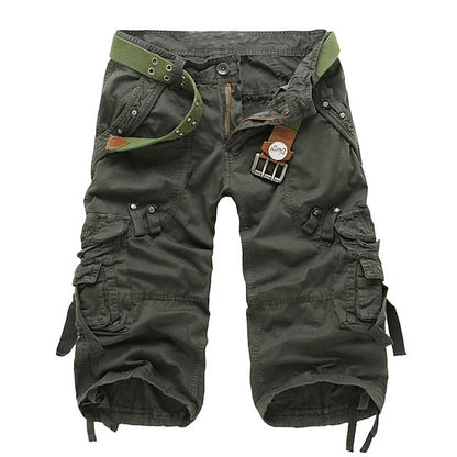 Men's Cargo Shorts – Multi-Pocket Knee-Length Relaxed Fit Cargo Shorts for Outdoor & Casual Wear