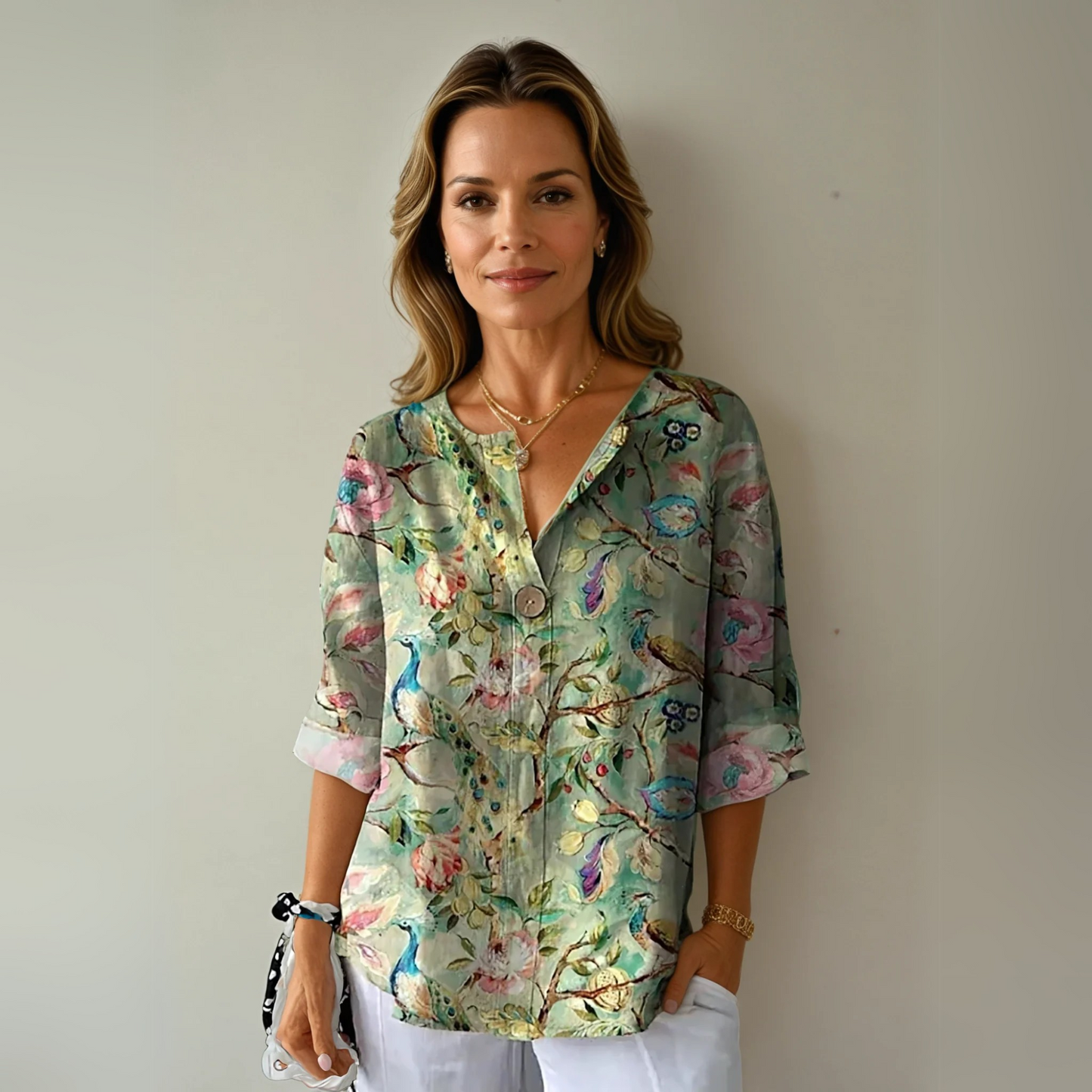 Chic Floral Print Blouse with Breathable Fabric | Versatile Style for Every Occasion