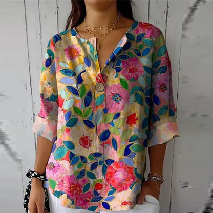 Chic Floral Print Blouse with Breathable Fabric | Versatile Style for Every Occasion