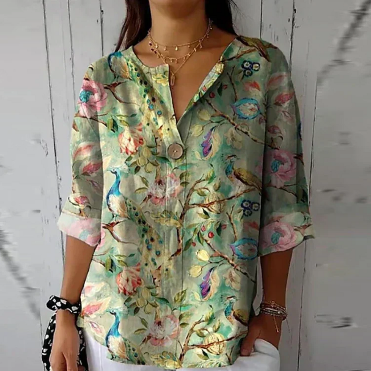 Chic Floral Print Blouse with Breathable Fabric | Versatile Style for Every Occasion