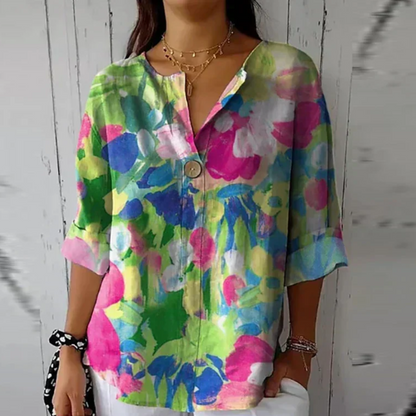 Chic Floral Print Blouse with Breathable Fabric | Versatile Style for Every Occasion