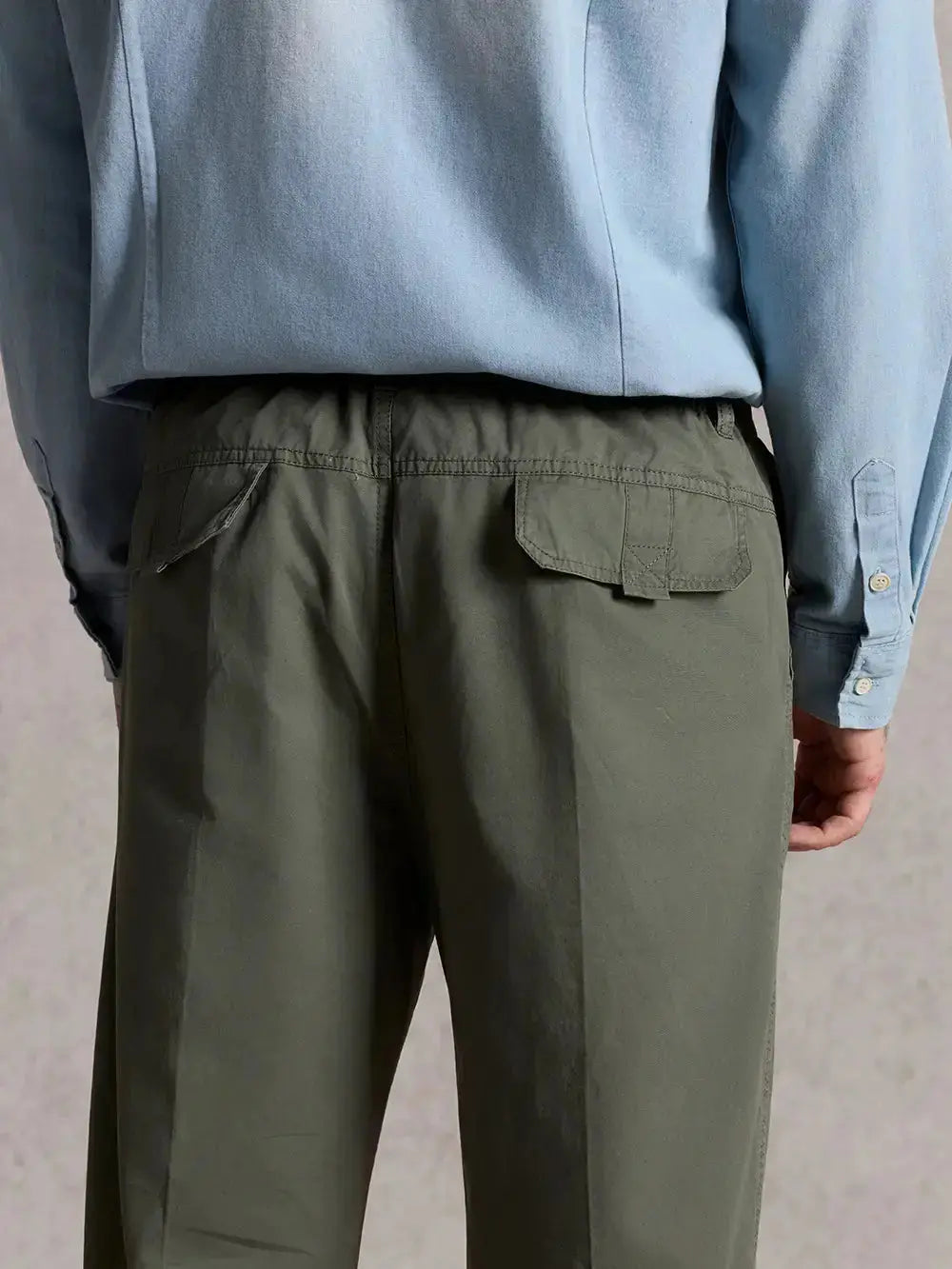 Classic Chino Pants | Men's Cotton Pull-On Chinos with Elastic Waistband | Comfortable Fit for Everyday Wear